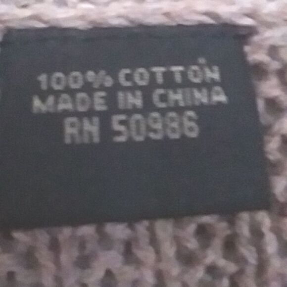 Cable Knit 100% Cotton Long Sweater by Jeanne Pierre Woman Tan - Picture 3 of 9